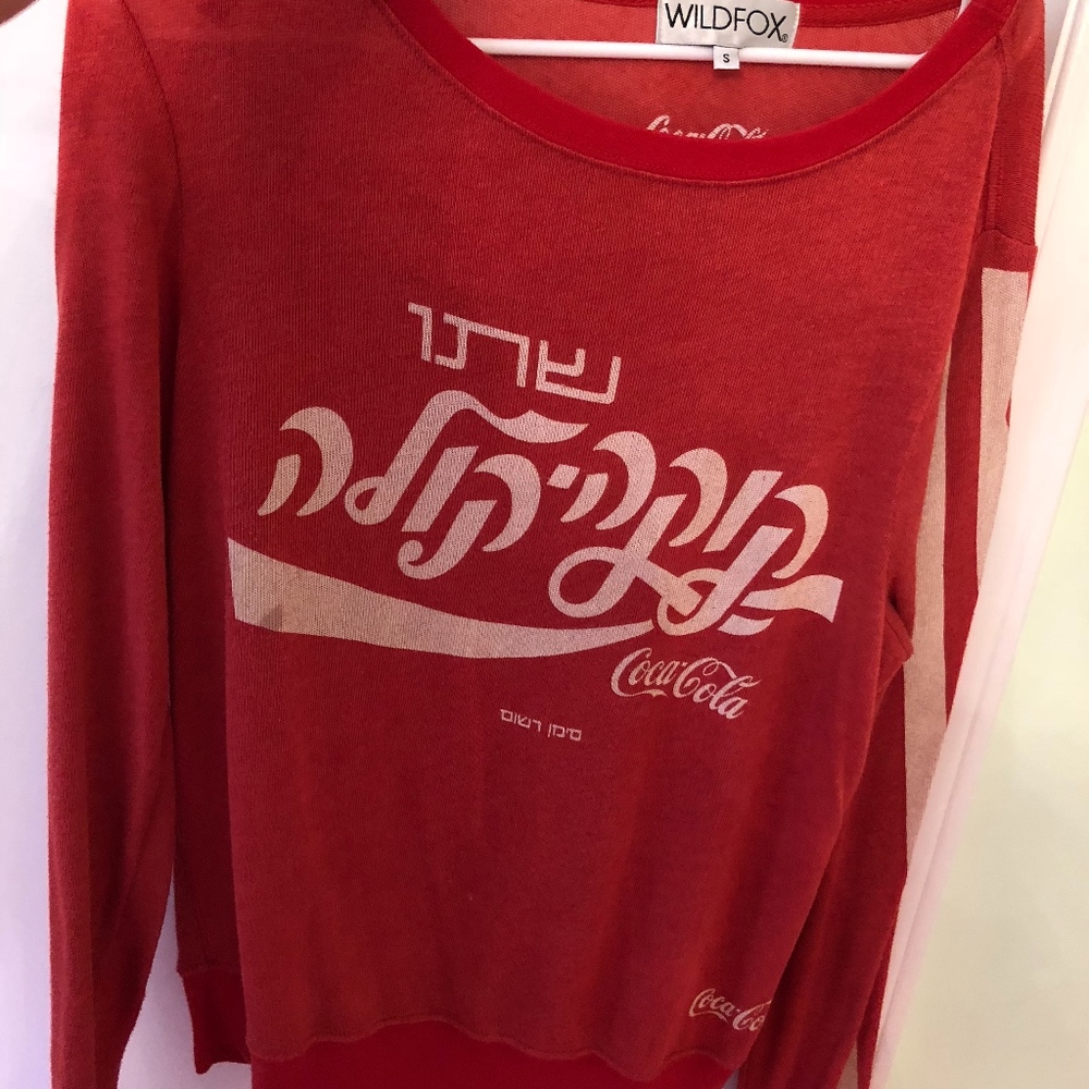 Small  Wildfox Hebrew Coca Cola Jumper